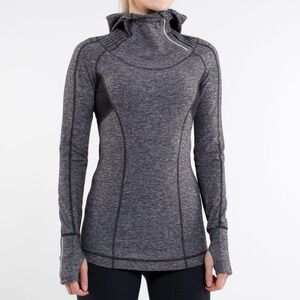 Lululemon Run Back On Track Pullover Women’s 10 Heathered Black